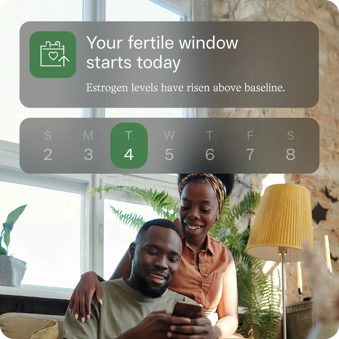 Inito app pinpointing fertile days with irregular cycles
